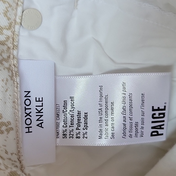 PAIGE Sonoran Snake Hoxton Ankle Skinny Jeans 27 - Picture 7 of 10